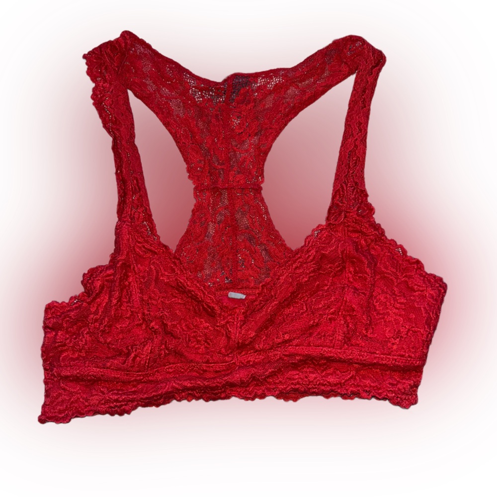 Anemone Red Lace Women's Bralette